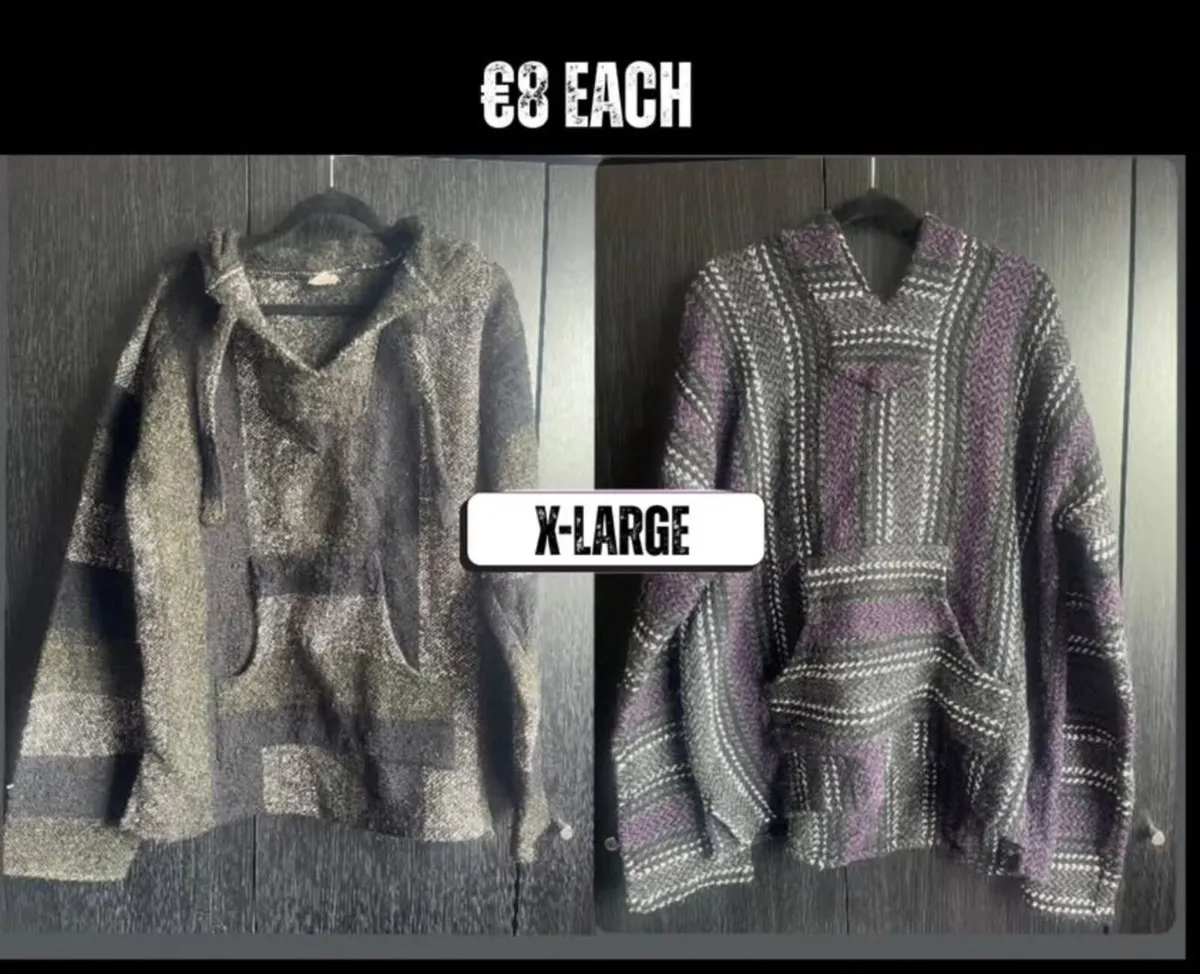 Unisex vintage Hippie baja hoodie poncho size XL