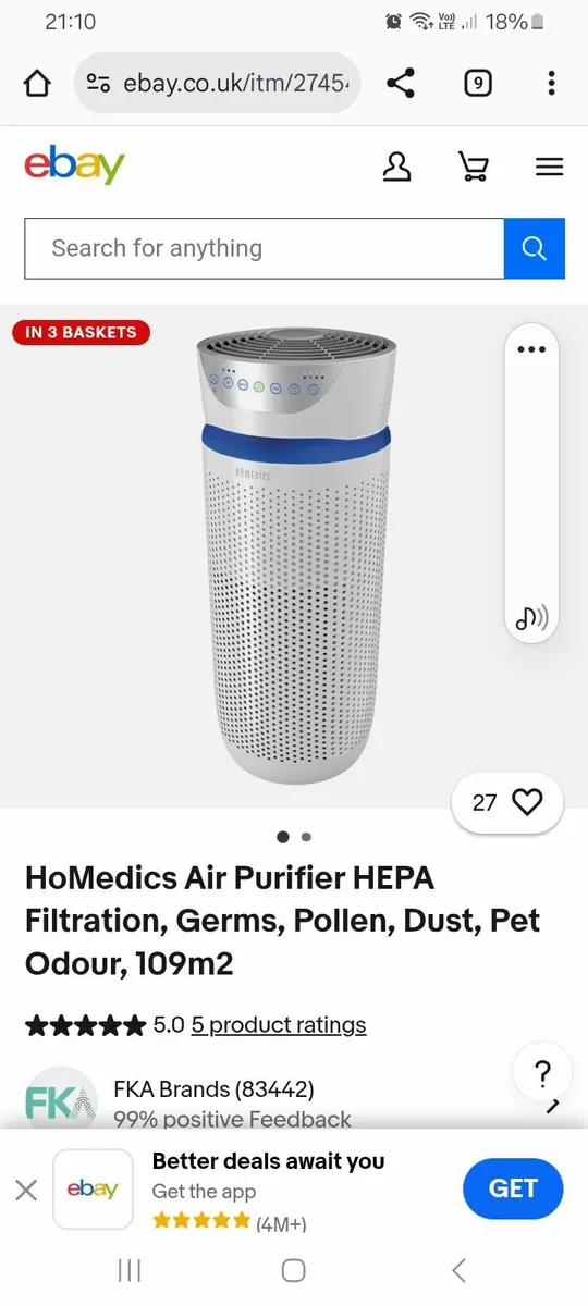 Home medics air purifier