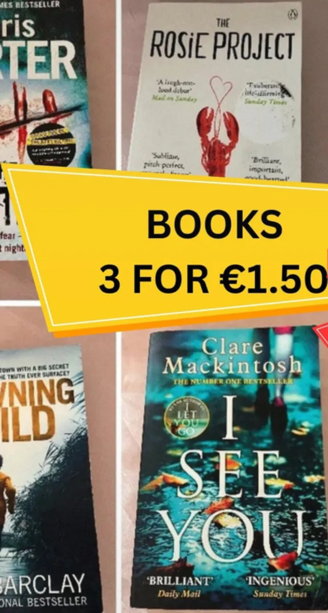 Fiction books 3 for 1.50 - Image 1
