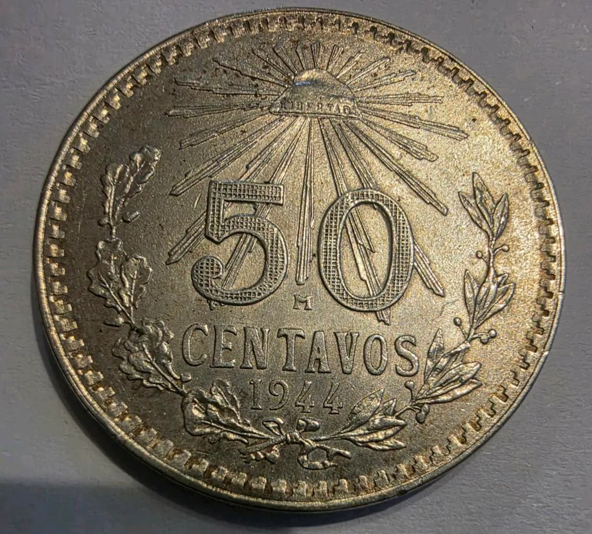 1944 mexicana 50 centavos - Image 1