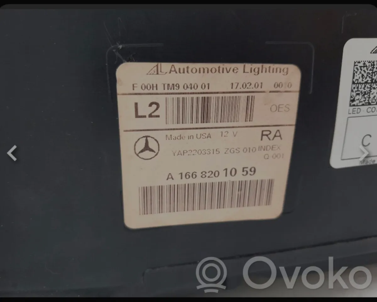 Mercedes Benz GLE Headlight (2016 - 2018) W166 - Image 3