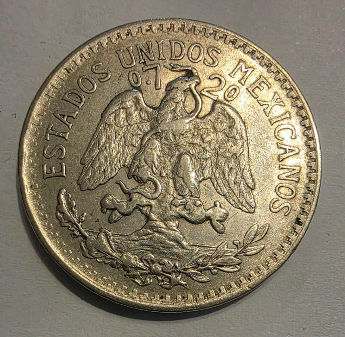 1937 mexicana silver 50 centavos - Image 2