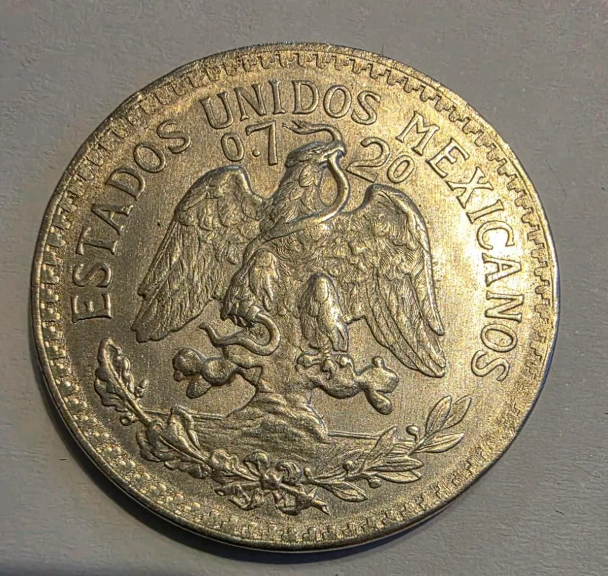 1945 silver mexicana 50 centavos - Image 2