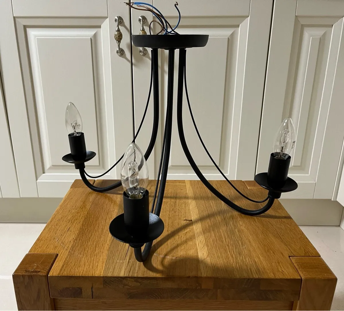 3 Light Black Ceiling Light - Image 1