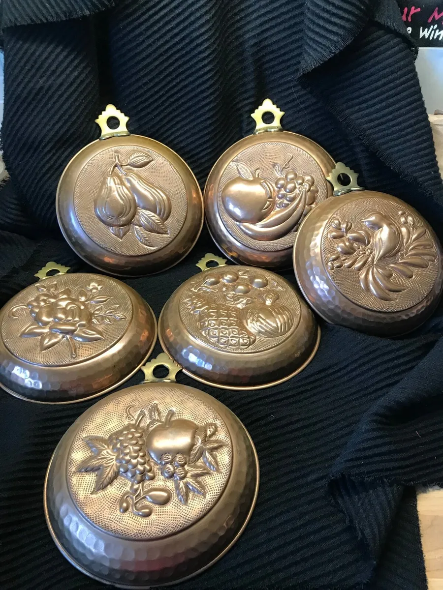 Vintage Copper and Base Moulds - Image 1