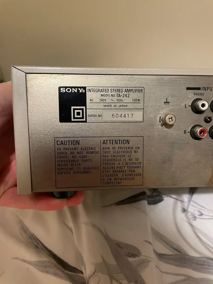 Sony TA 242 Stereo Amplifier - Image 4