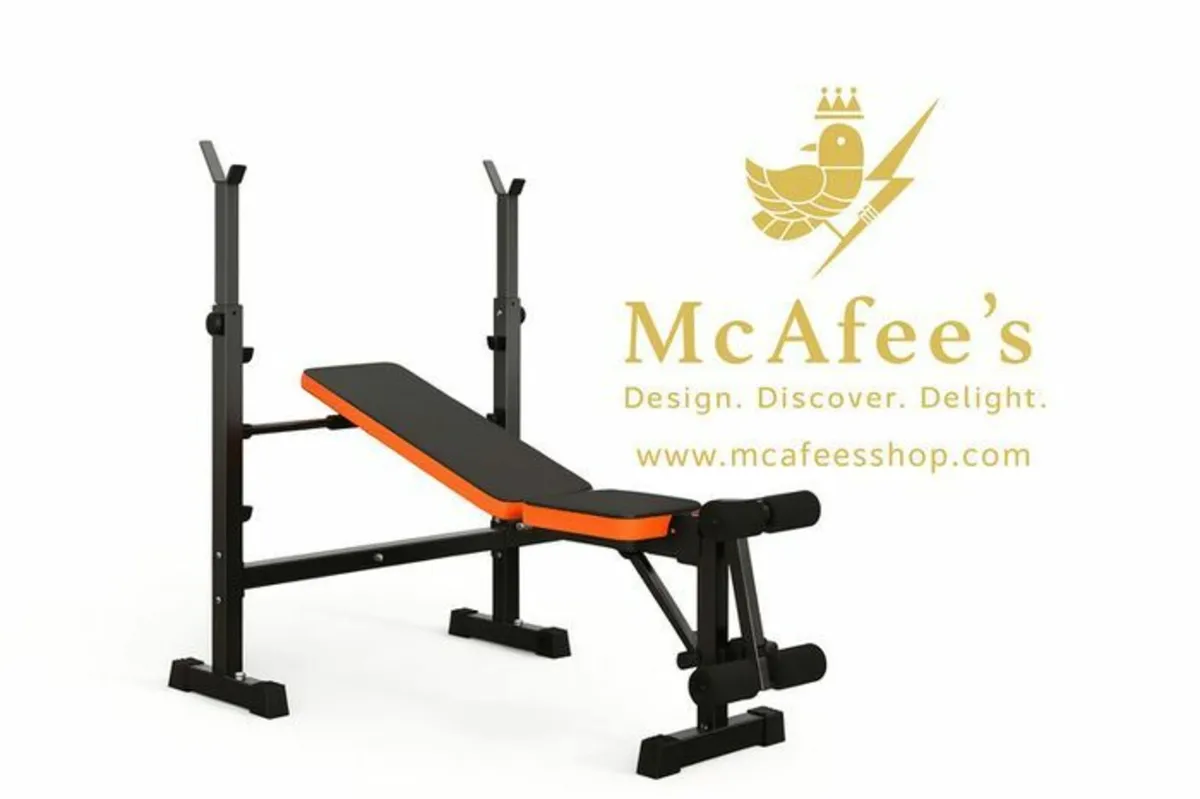 Adjustable Weight Bench Press Set with Squat Rack - Image 1
