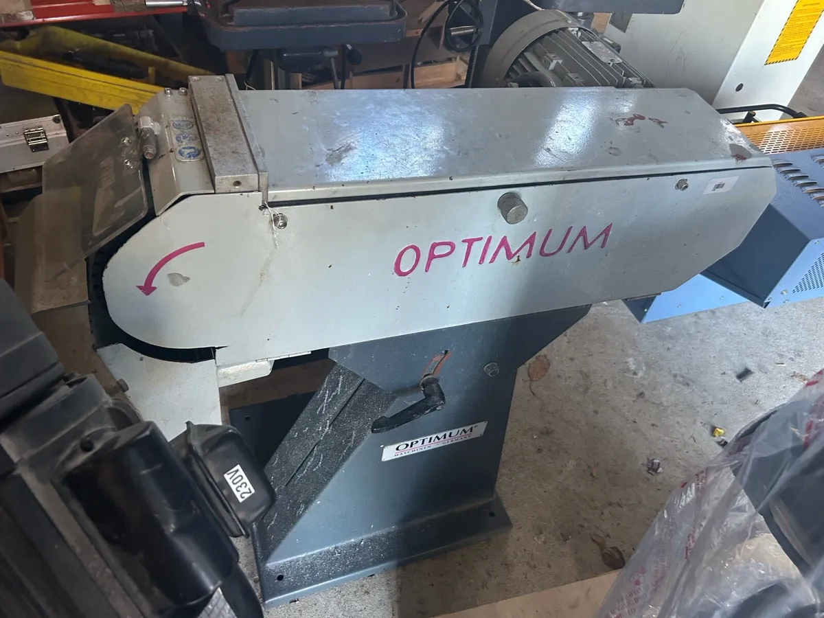 Ex school linisher and bandsaw - Image 4