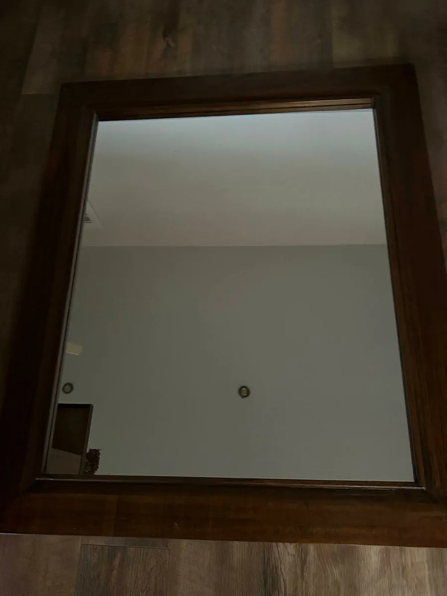 Ez Living Dark wooden Rustic mirror - Image 4