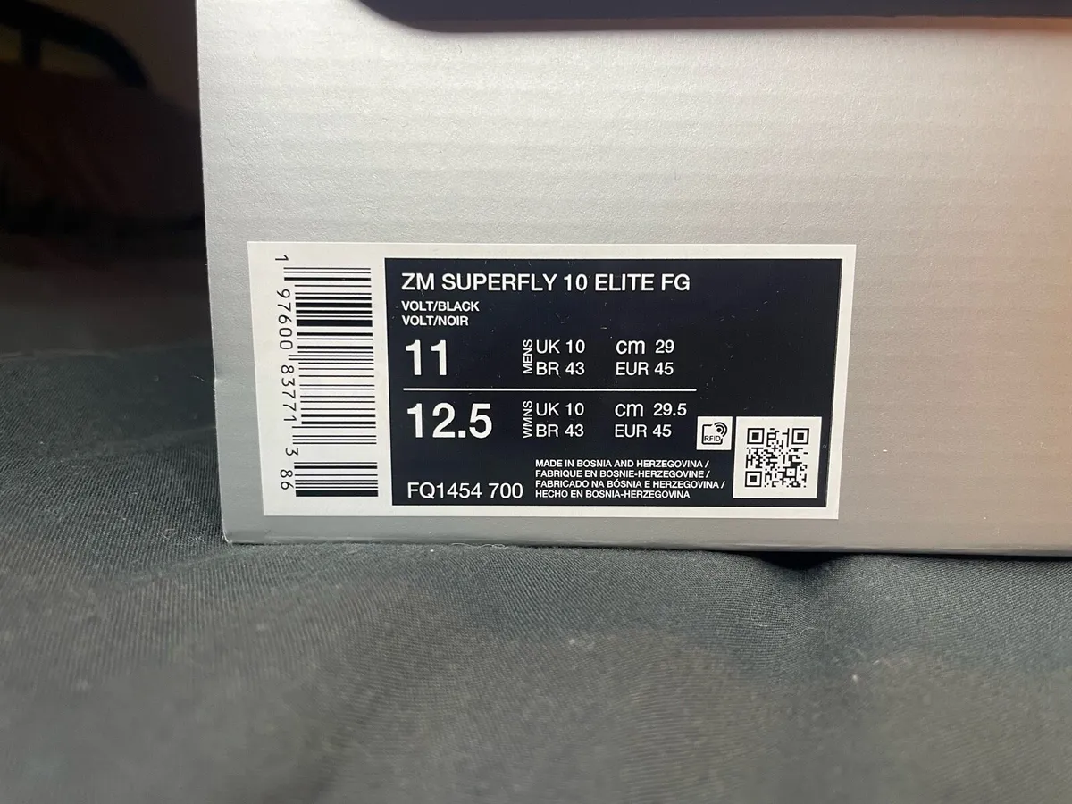 Nike Air Zoom Mercurial Superfly 10 Elite FG uk 10 - Image 3