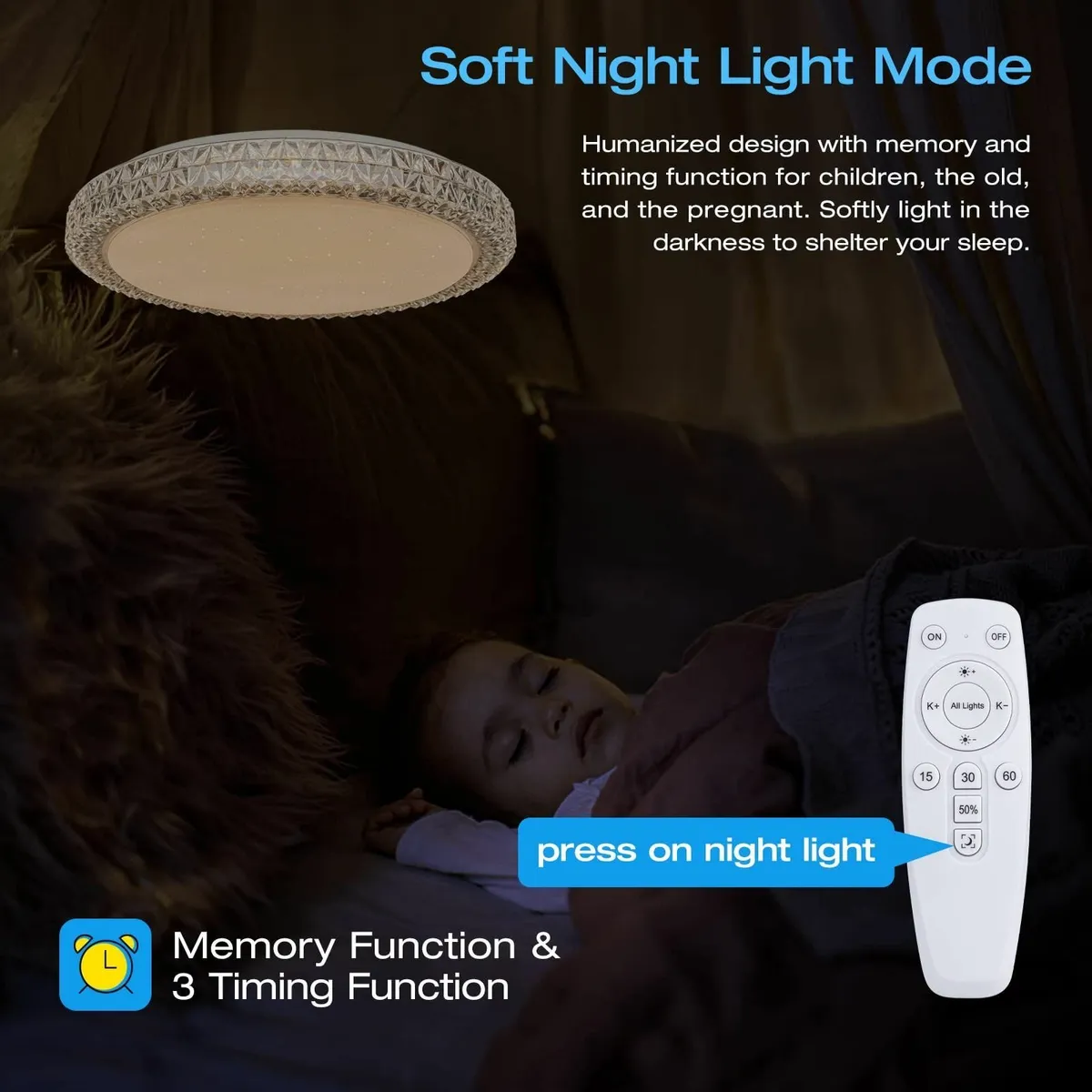 LED Ceiling Light Dimmable 3000K- 6500K Round - Image 3