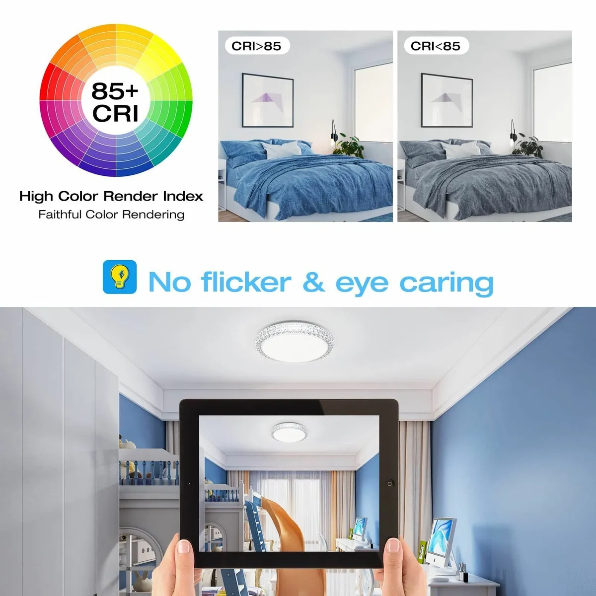 LED Ceiling Light Dimmable 3000K- 6500K Round - Image 4