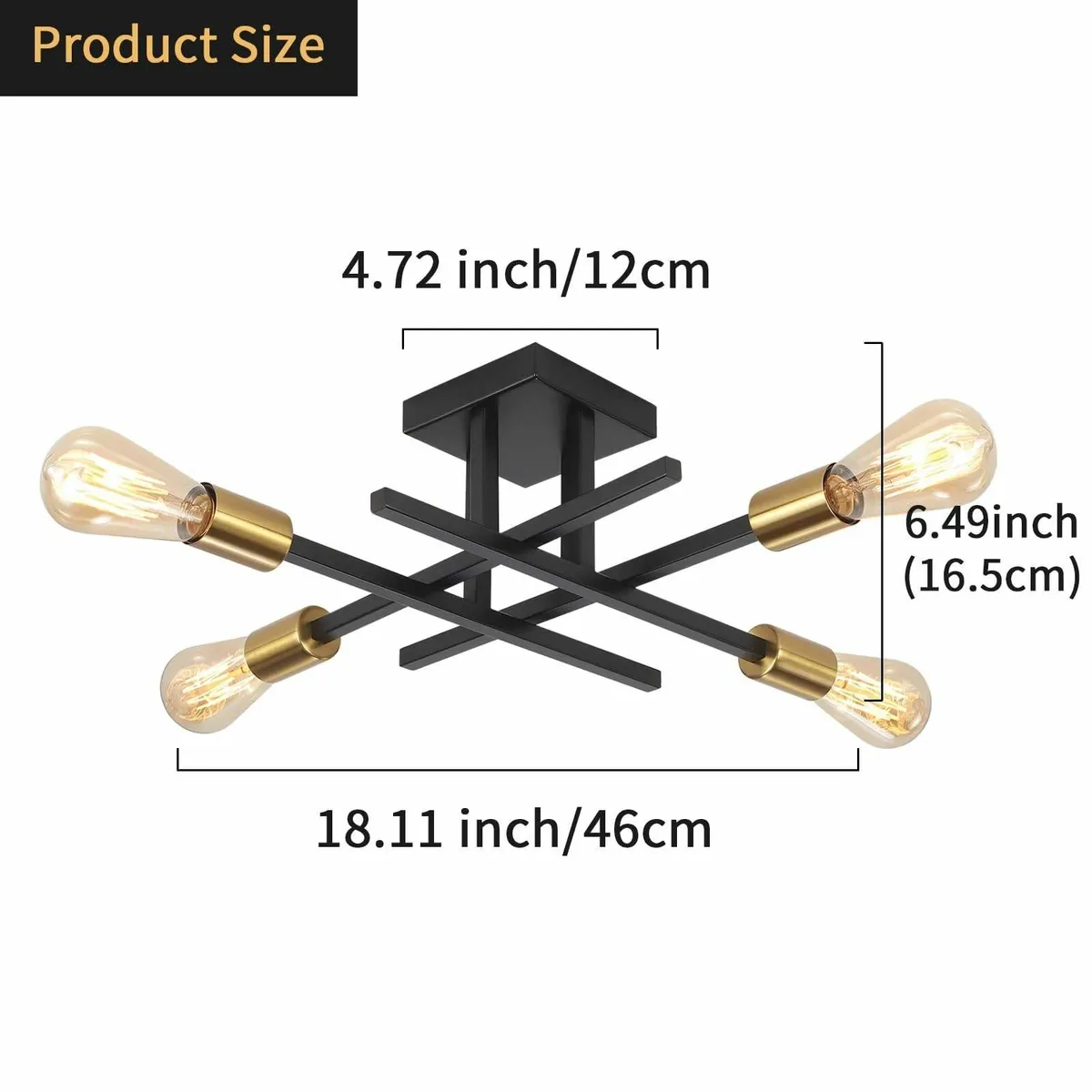 Black Chandelier Ceiling Lights Living Room 4 - Image 2