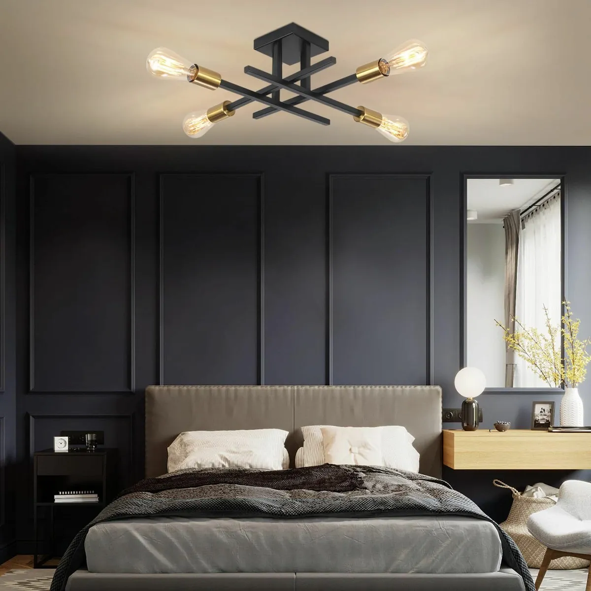 Black Chandelier Ceiling Lights Living Room 4 - Image 3