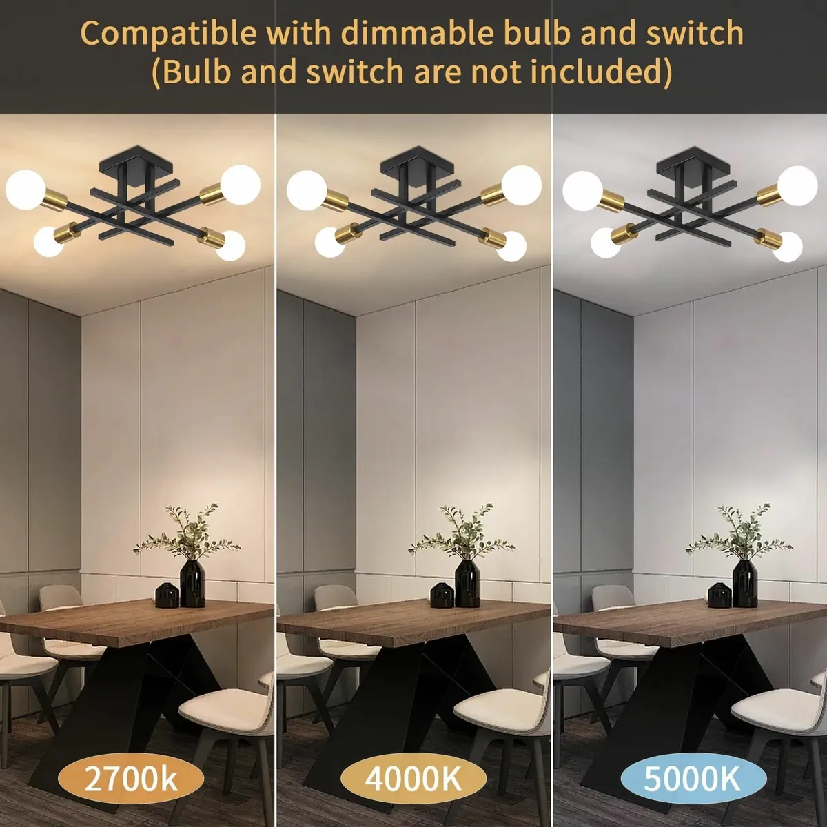 Black Chandelier Ceiling Lights Living Room 4 - Image 4