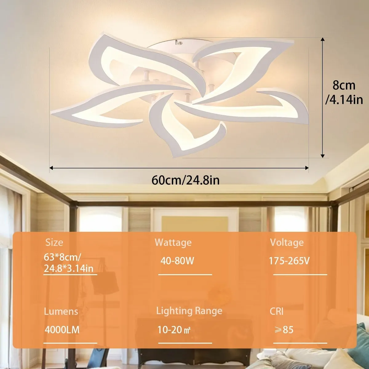 LED Ceiling Light Dimmable 40W-80W Living Room - Image 3