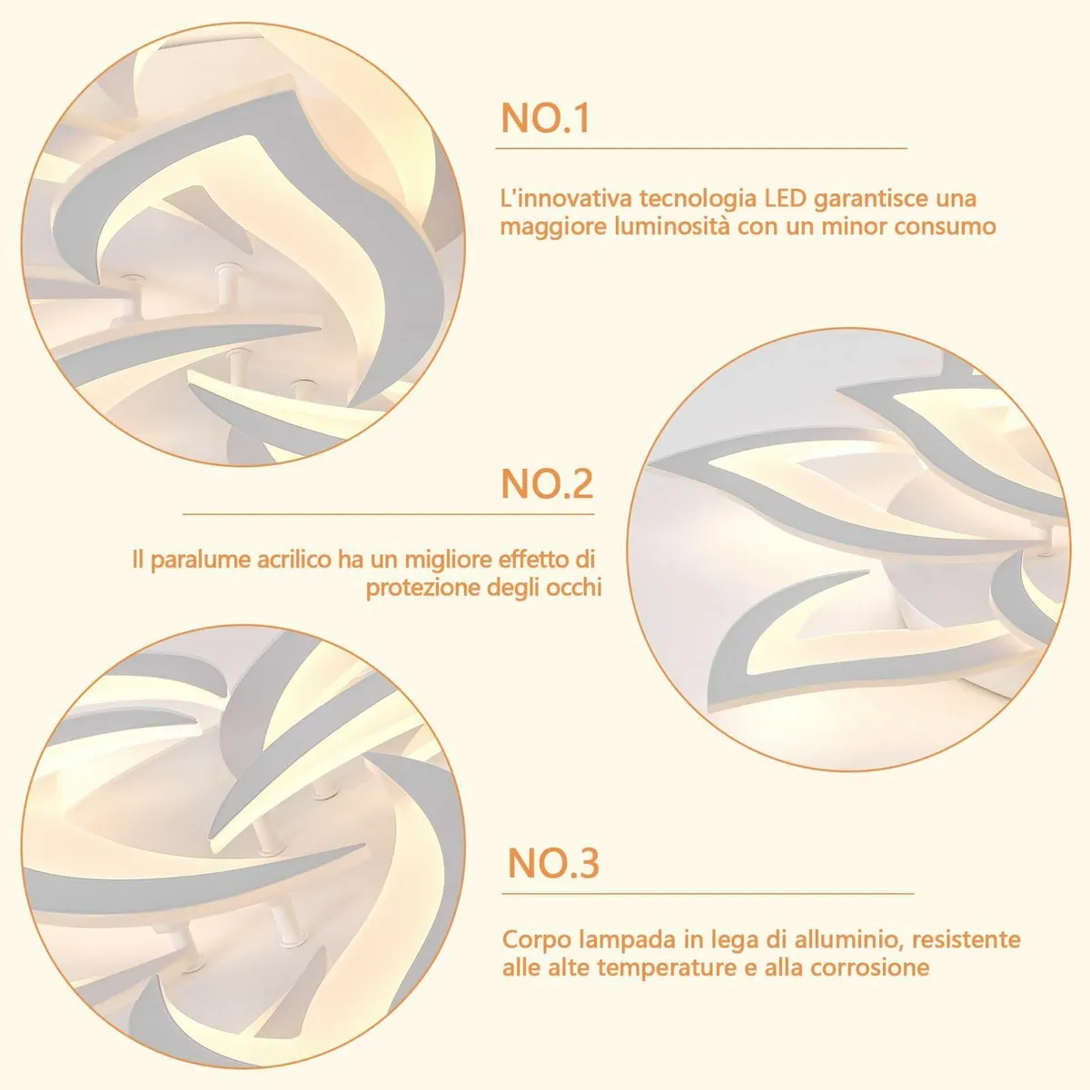 LED Ceiling Light Dimmable 40W-80W Living Room - Image 4