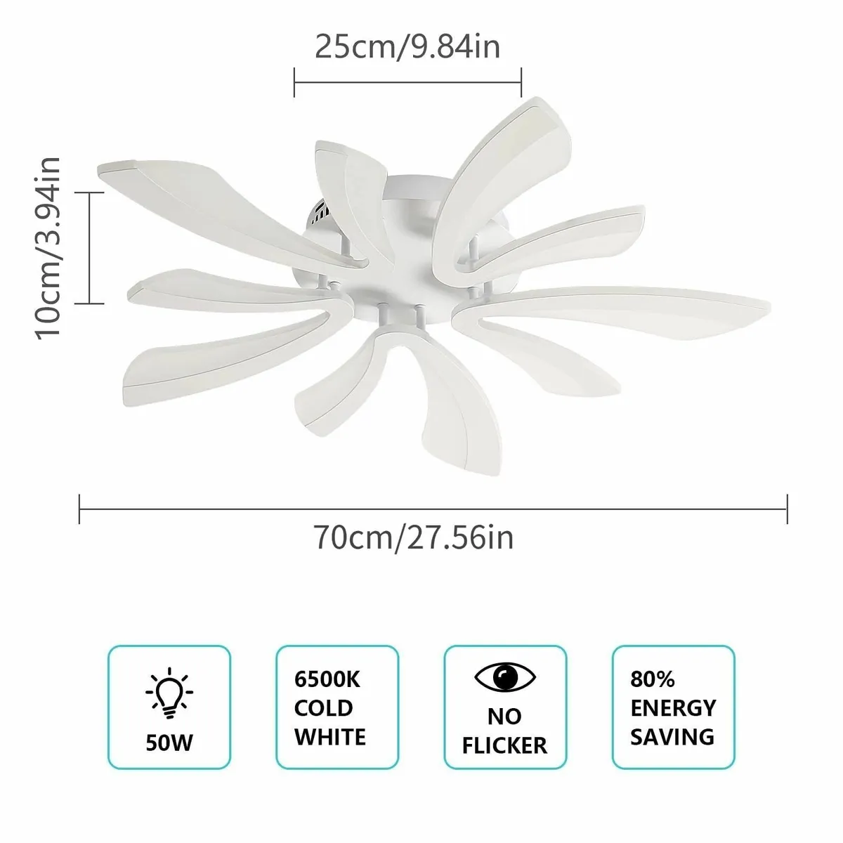Ceiling Light LED Lamp 50W 6500K Cold White Flush - Image 3