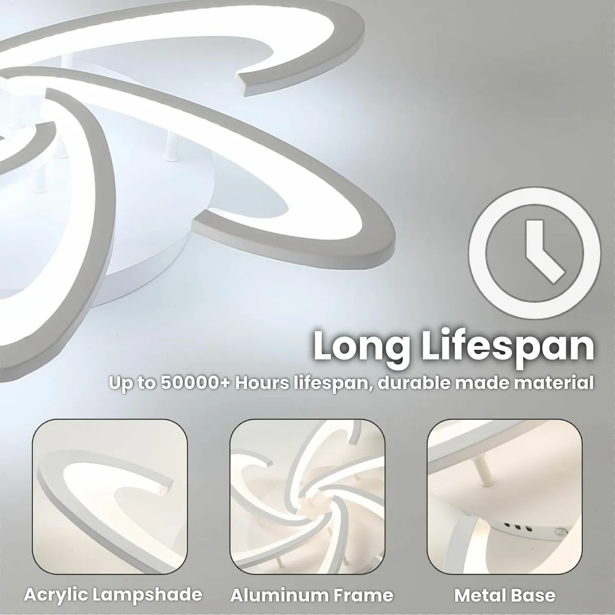 LED Ceiling Light Dimmable Modern Lights Living - Image 4