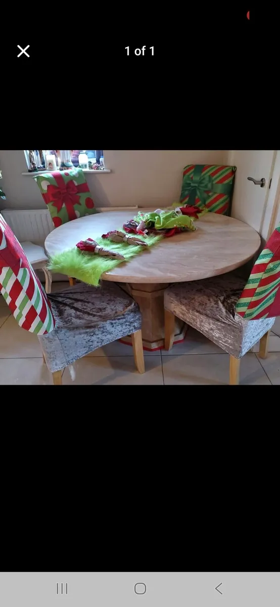 Marble table and charid