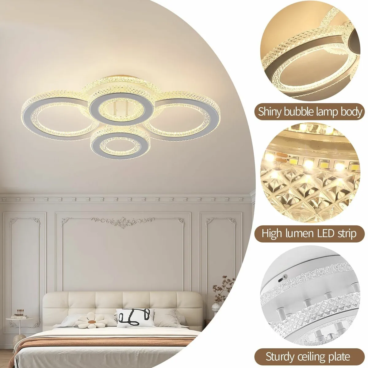 LED Ceiling Light 68W Modern Dimmable Lighting 5 - Image 4