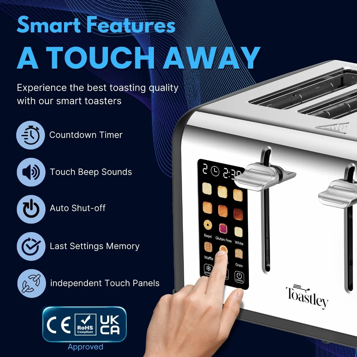 4-Slice Toaster with Touchscreen Controls - Image 4