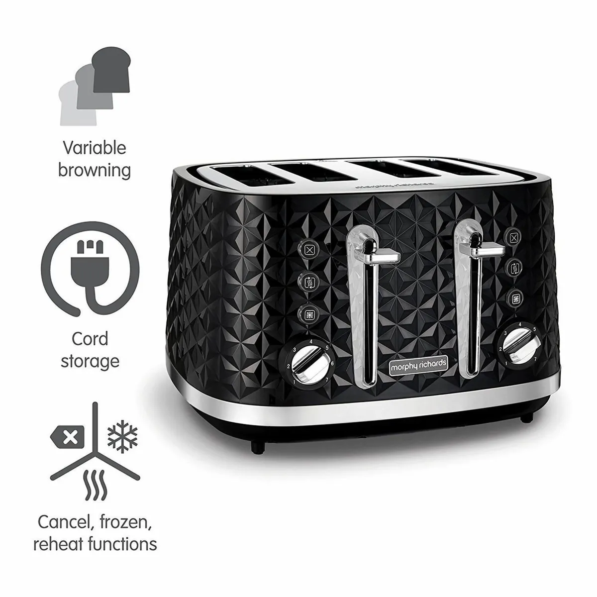 Vector 4 Slice Toaster High Gloss Geometric - Image 3