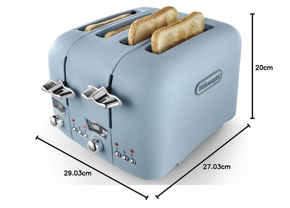Argento Flora CT04.AZ 4 Slice Toaster - Agave Blue - Image 3