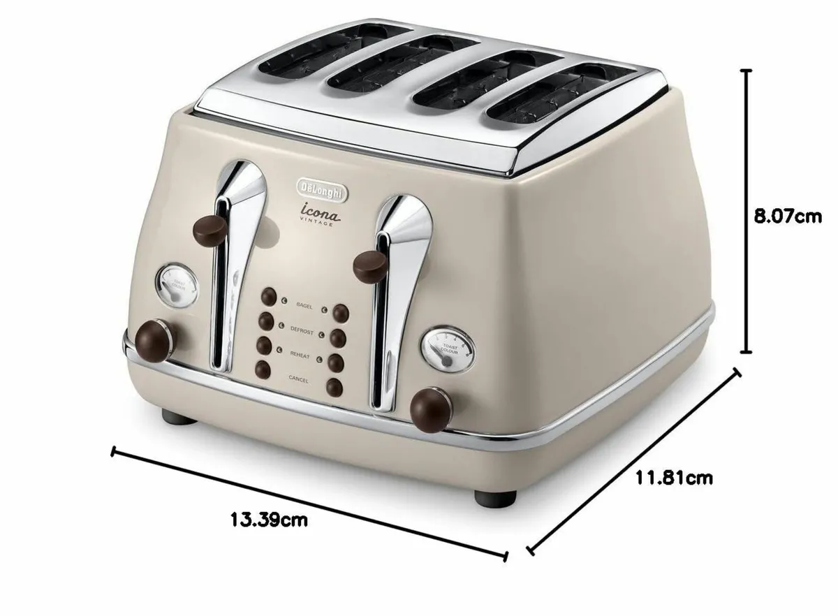 Icona Vintage 4 slot toaster reheat defrost - Image 3