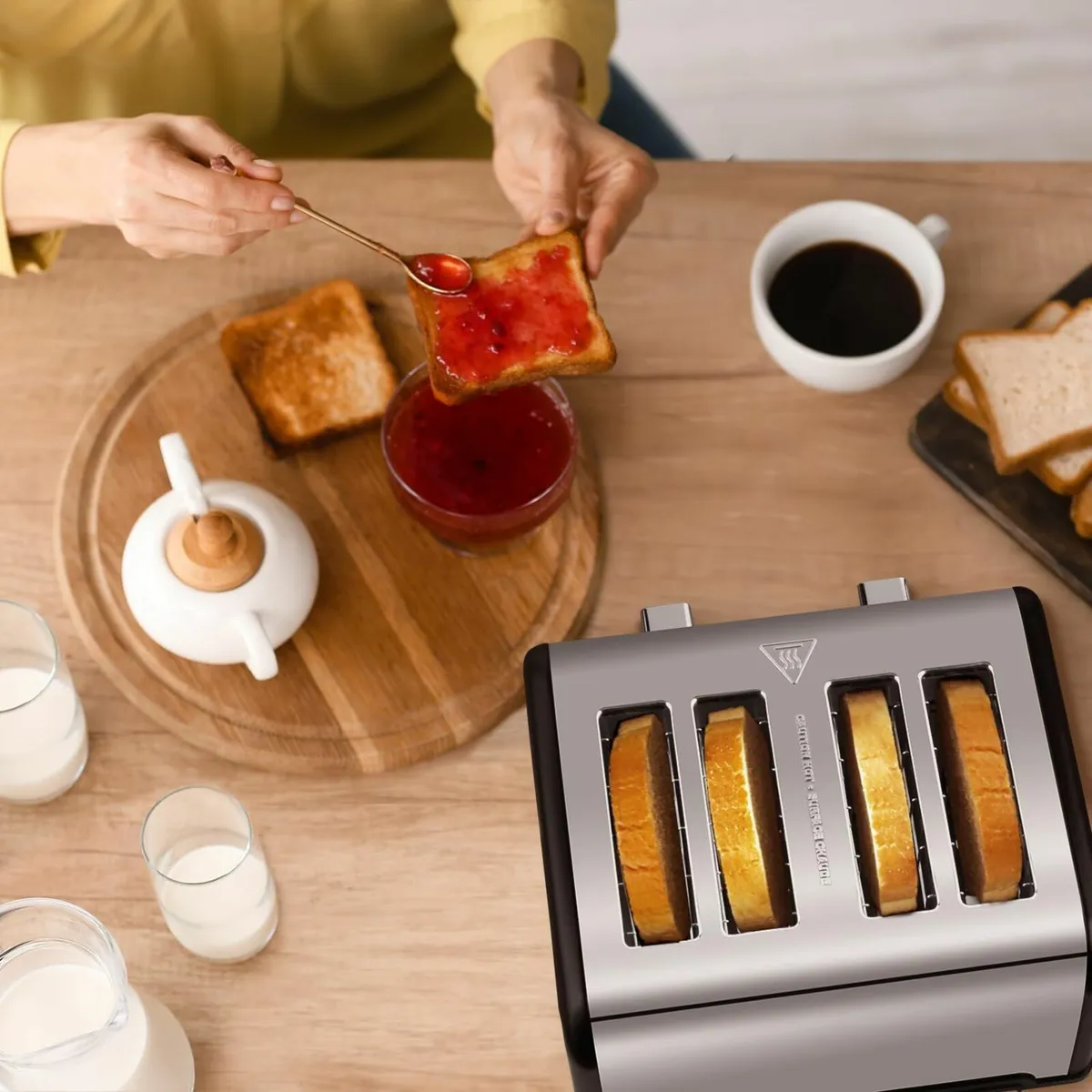 Toaster 4 Slices Stainless Steel with Ultra-Clear - Image 2