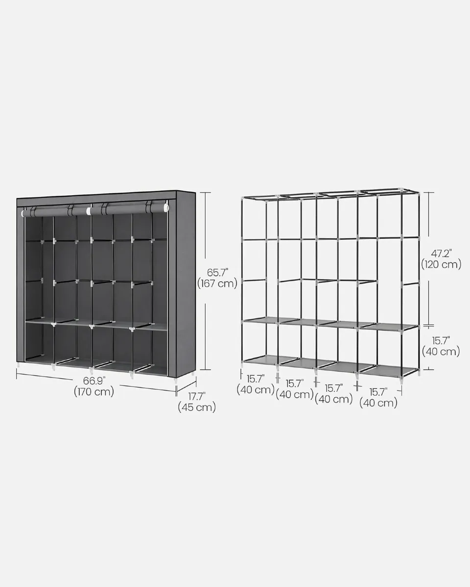 Clothes Wardrobe Portable Closet Garment Organiser - Image 3