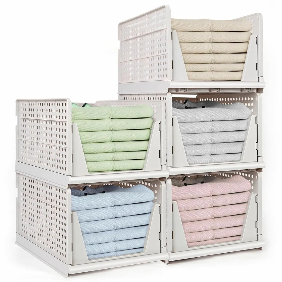 Set of 5 Extra Large Stackable Wardrobe Storage - Image 1