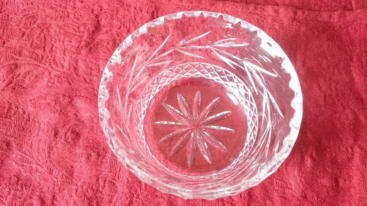 Galway Cut Crystal Bowl With Stamp And Label - Image 3
