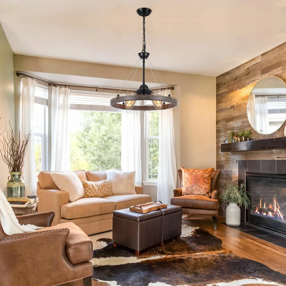 Rustic Chandeliers Ceiling Light Living Room 4 - Image 2