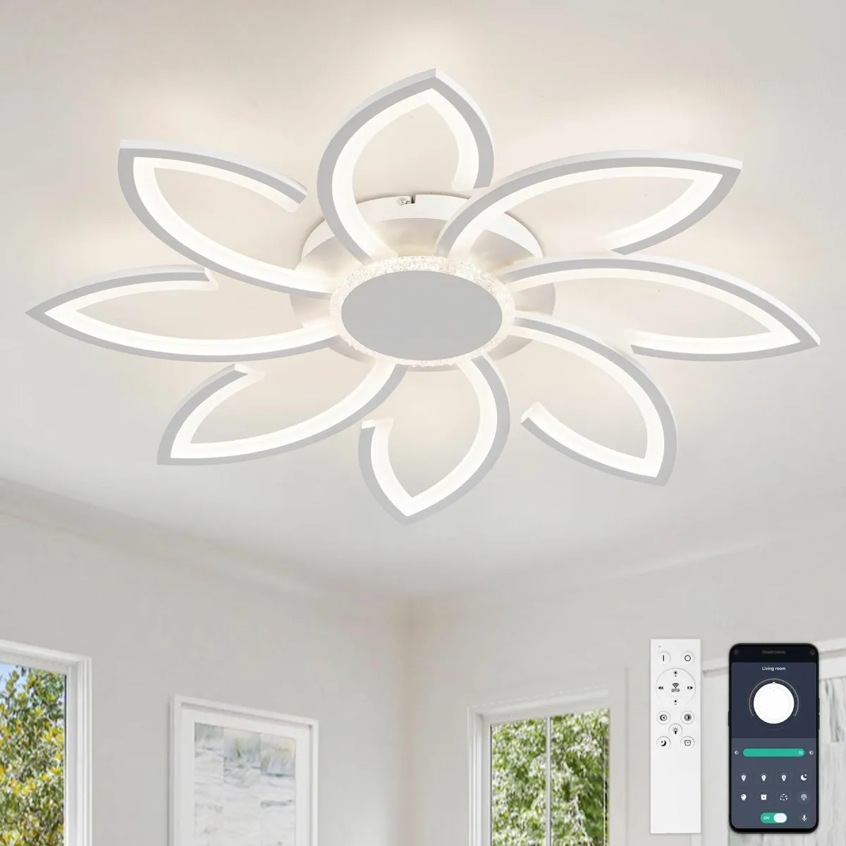 Led Ceiling Light with Remote Control 31.5 - Image 1