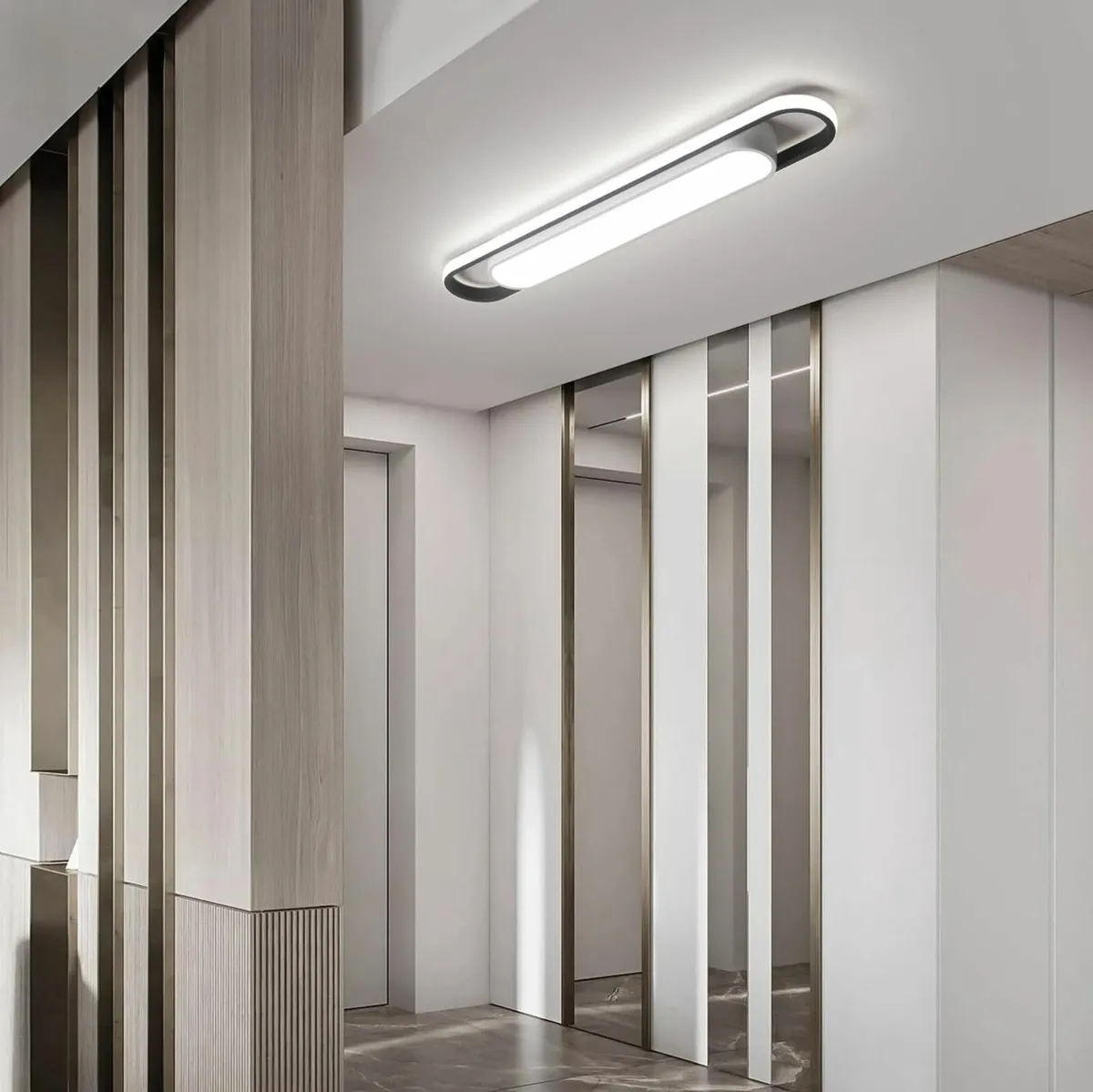 Modern LED Flush Mount Ceiling Lamp 72cm Linear - Image 2