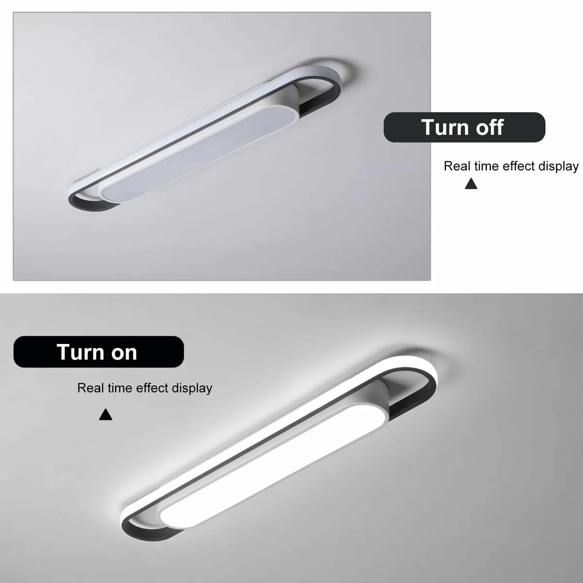 Modern LED Flush Mount Ceiling Lamp 72cm Linear - Image 4