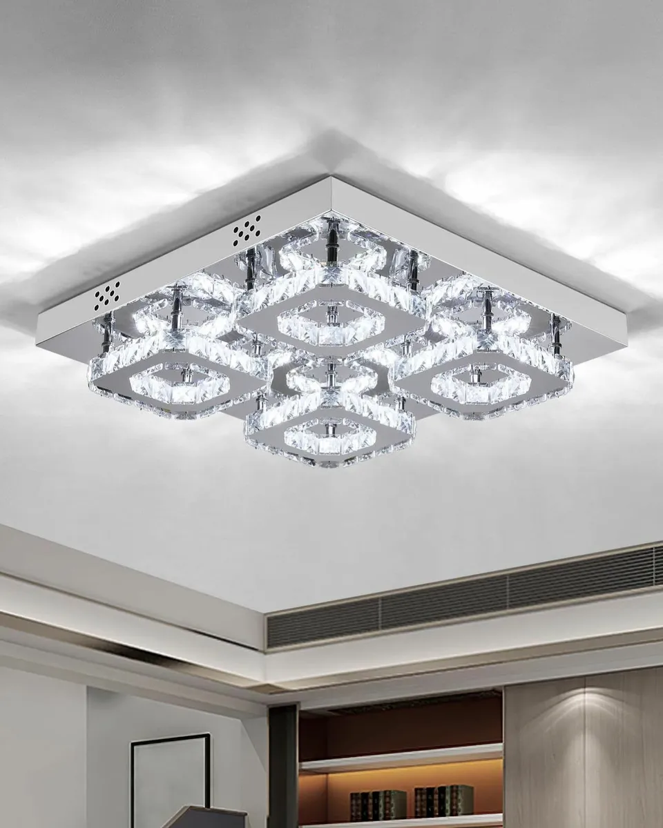 40cm Crystal Chandeliers Ceiling Light 48W Modern - Image 1