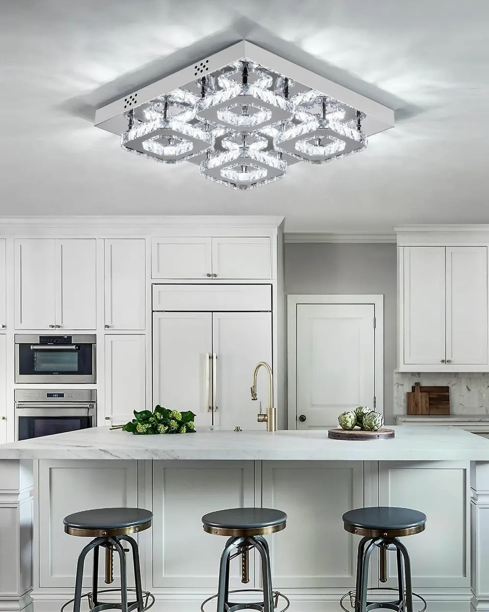 40cm Crystal Chandeliers Ceiling Light 48W Modern - Image 2