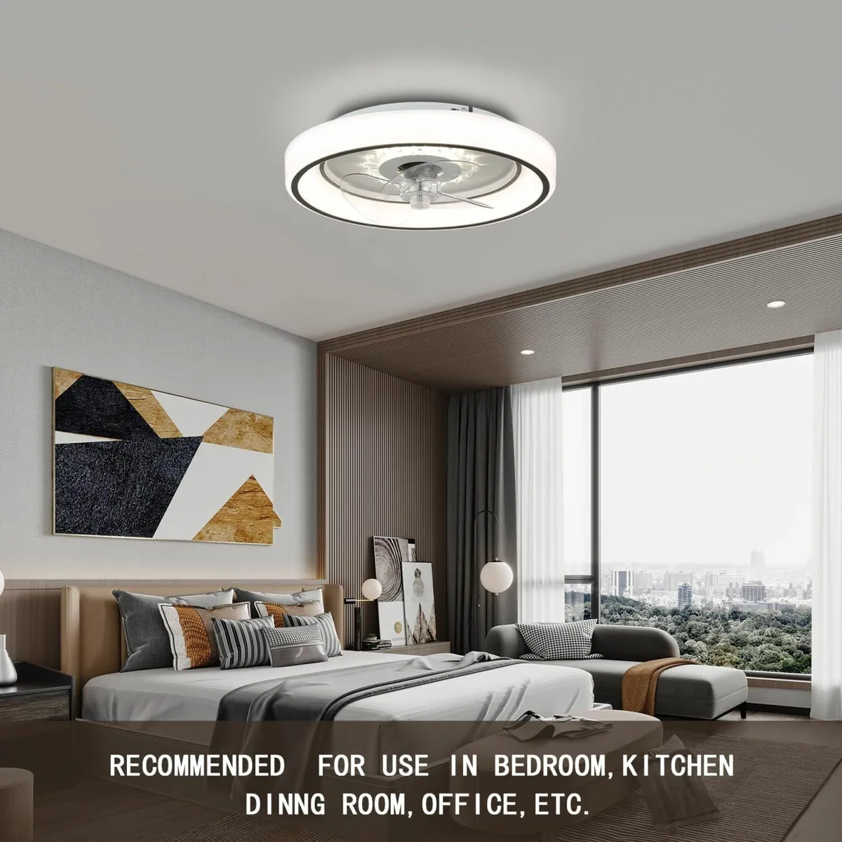 11 Modern Ceiling Fan with Light Dimmable LED - Image 2