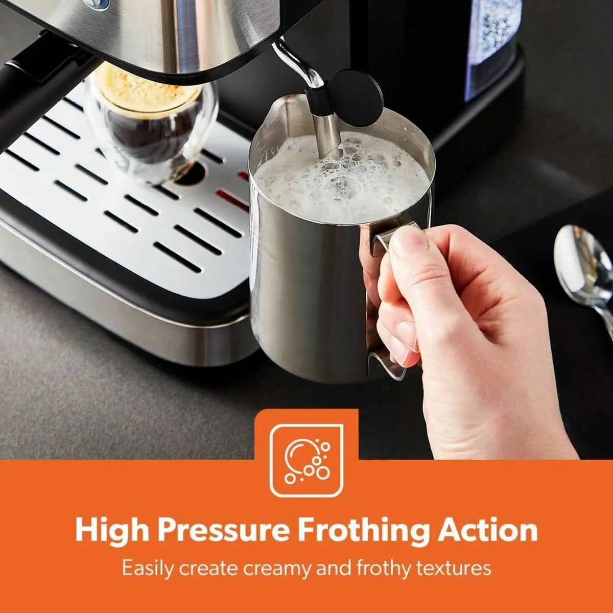 Espresso Cappuccino Coffee Machine with Milk - Image 4