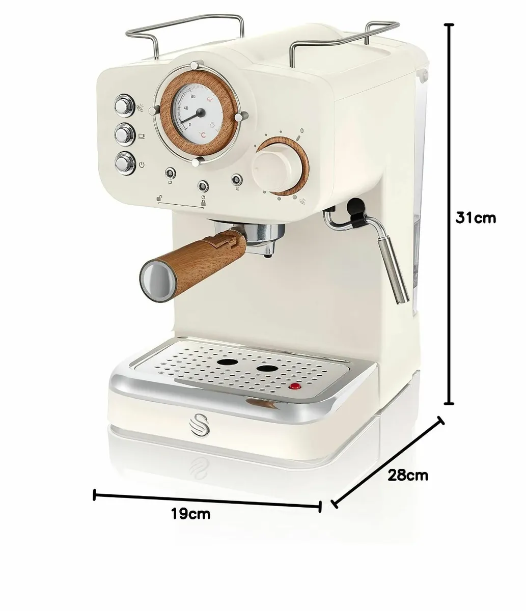 SK22110WHTN Nordic Espresso Coffee Machine with - Image 3