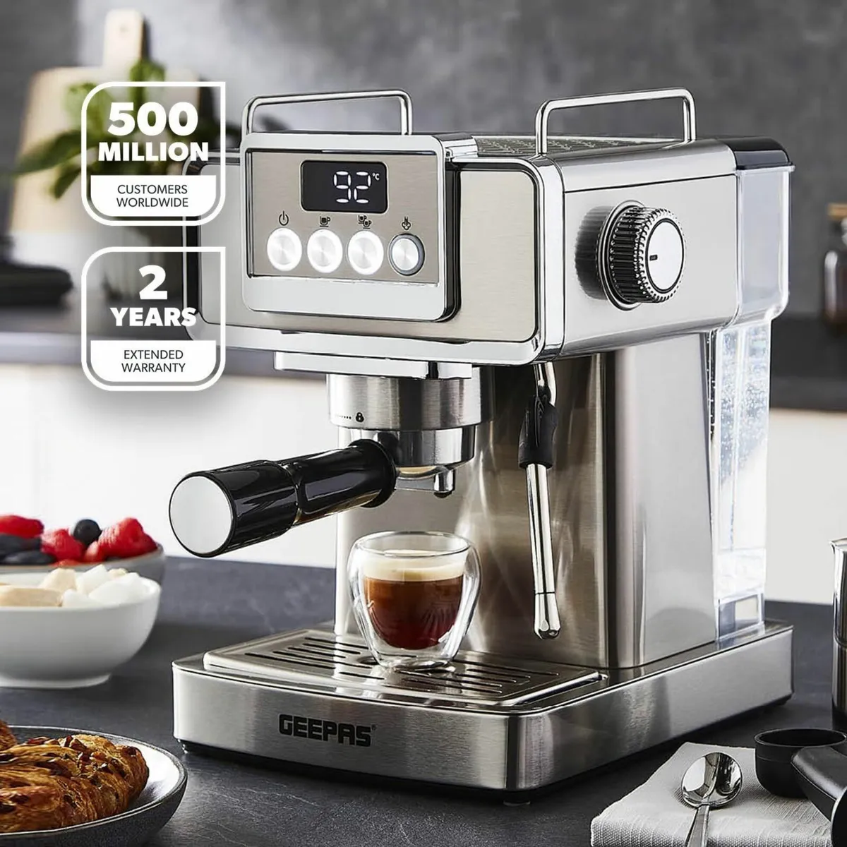 Espresso Coffee Machine with Milk Frother 20 Bar - Image 2