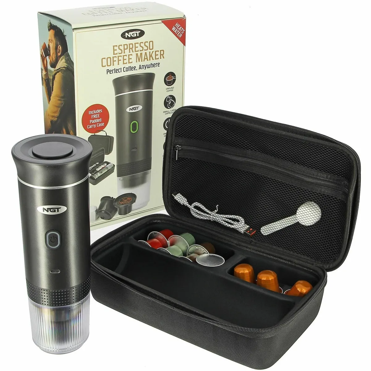 3-in-1 Portable Espresso Coffee Maker Self - - Image 1