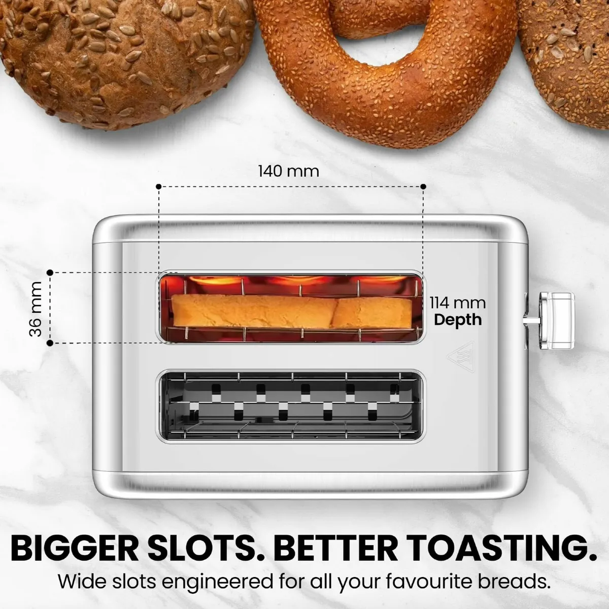 Smart Toaster 2 Slice with Touchscreen Control - Image 2