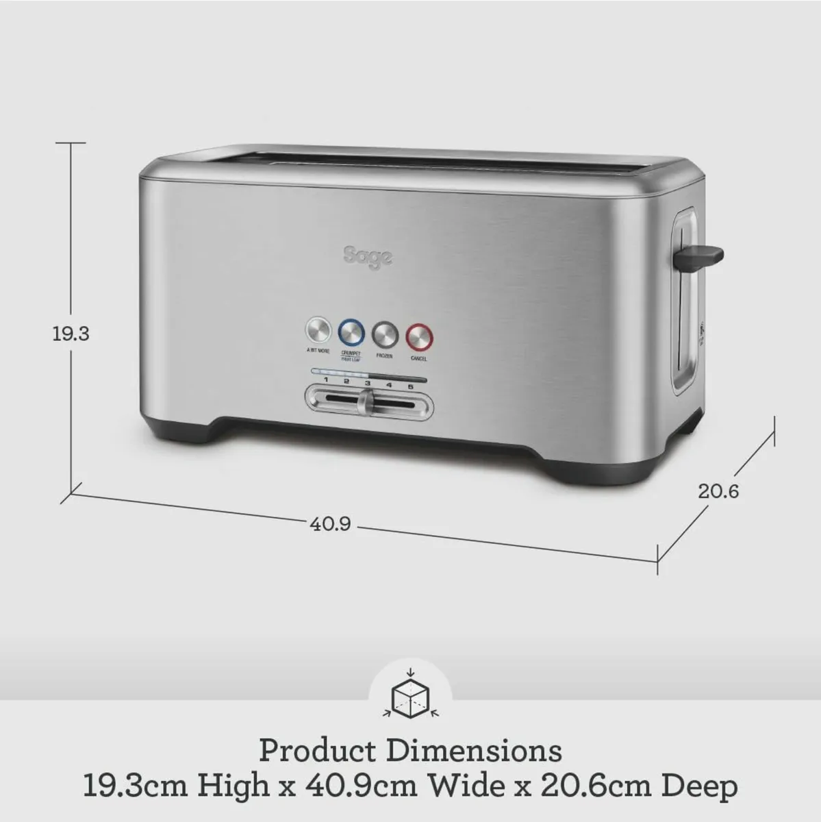 - The 'A Bit More' Toaster 4 Slice Brushed - Image 2