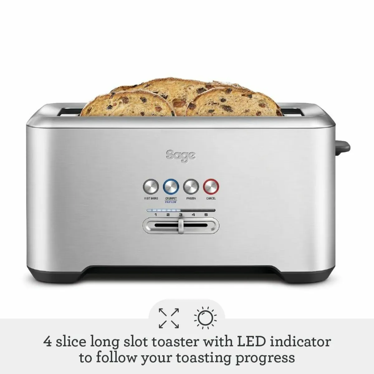 - The 'A Bit More' Toaster 4 Slice Brushed - Image 3