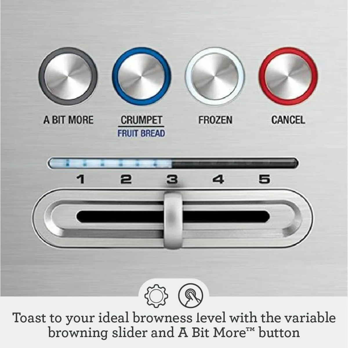 - The 'A Bit More' Toaster 4 Slice Brushed - Image 4