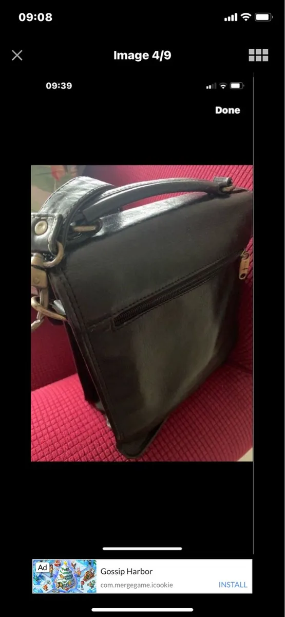 Hexagona Leather Shoulder Bag - Image 4