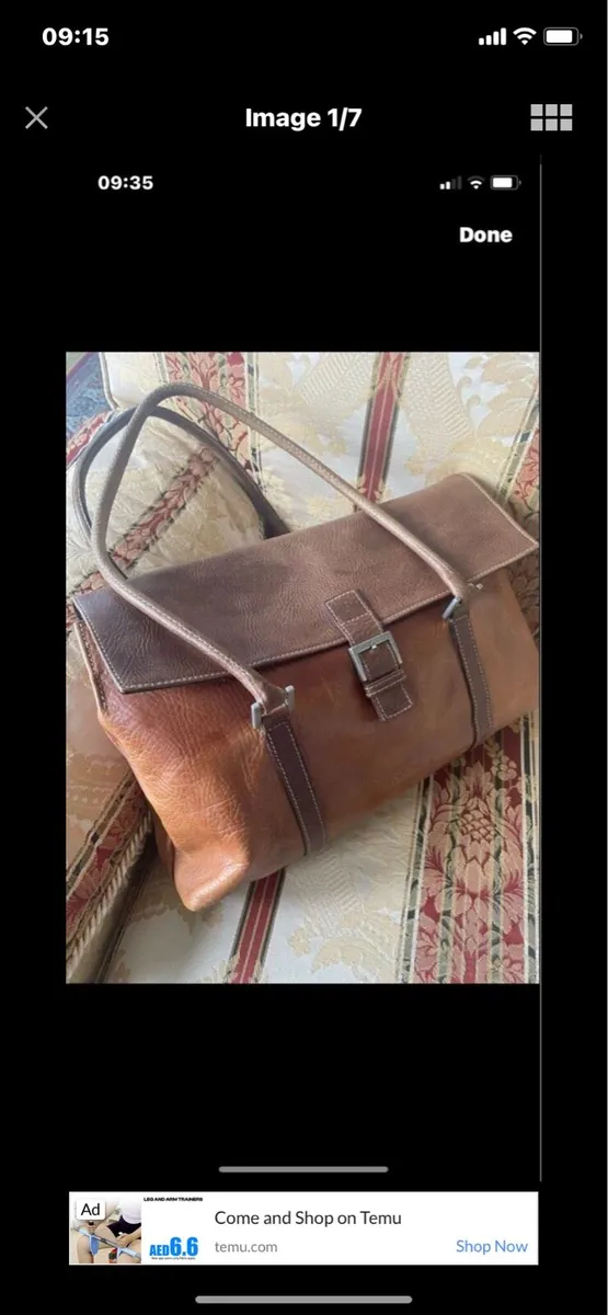 Large Leather Shoulder Bag - Image 1